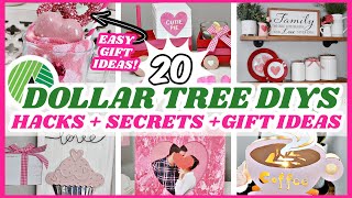 20 NEW DOLLAR TREE VALENTINES DIY GIFT IDEAS + HACKS + Dollar Tree Secrets 2022 | Krafts by Katelyn