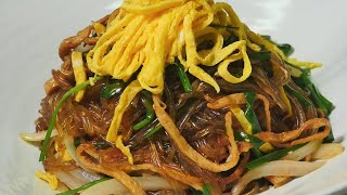 SUB) 초 간단 잡채 만들기 / 탱글탱글 당면 식감이 예술입니다. Japchae (Glass noodles stir-fried with vegetables)