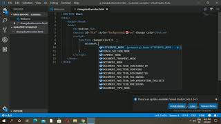 Change button color javascript