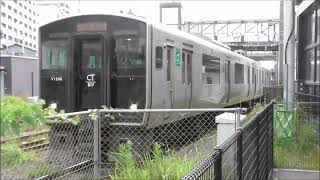 JR九州　817系V1506+V506　都城駅～鹿児島中央駅 6927M）鹿児島駅前電停　撮影日2023 5 29