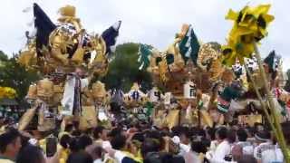 曽根天満宮　本宮　伊保西部　南之町　梅井　境内　屋台練り