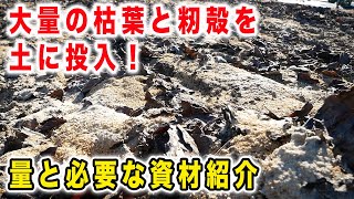 冬のうちにやっておく枯葉と籾殻を使った土作り【後編】量や注意点、その他土に入れる資材