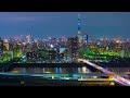 💥 tokyo at night in 100 seconds. cityscape of tokyo from drone panoramic view japan.