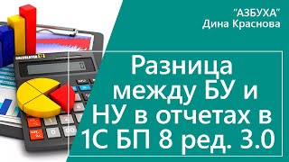 Разница между БУ и НУ в отчетах в 1С Бухгалтерия 8