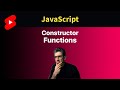 JavaScript Constructors in 1 minute #shorts