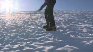 Cutting steps in snow and ice