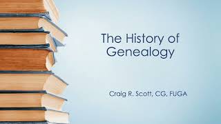 The History of Genealogy  - JG0290