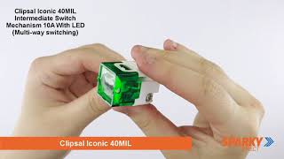 Clipsal Iconic 40MIL | Intermediate Switch Mechanism 10A With LED (Multi-way switching)