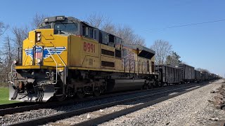 CSX I132 passes Pemberton at MP 156 with friendly crew, loud K5LLA, UP Power, and CW60AH as DPU!!!