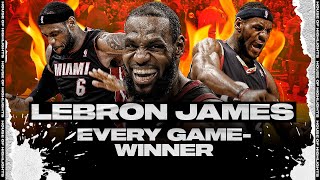 LeBron James EVERY CAREER GAME-WINNING SHOTS!