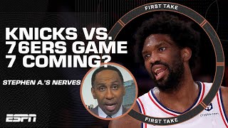 Stephen A. will be VERY, VERY NERVOUS if Knicks-76ers goes to Game 7️⃣ 😩 | First