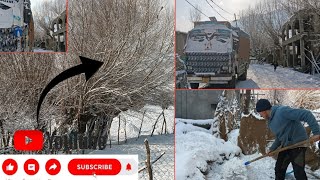 ||HEAVY SNOWFALL AT SANKOO THASGAM MORNING UPDATE||LIKE COMMENT SHARE