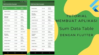 Tutorial Sum Data Table dengan Flutter