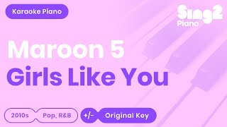 Maroon 5 - Girls Like You (Piano Karaoke)