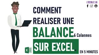 COMMENT REALISER UNE BALANCE COMPTABLE AVEC EXCEL