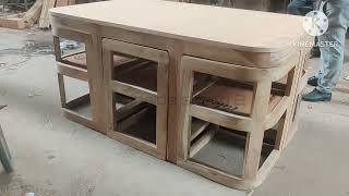 space saving dining table and chair design|| Dining table design||