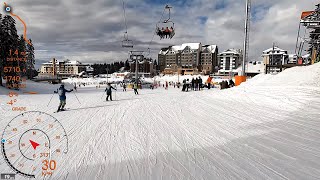 [4K] Skiing Kopaonik, Pančićev Vrh From Mali Karaman Staze 8a, 7, 4, 22, 4a, Serbia, GoPro HERO10