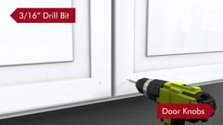 AlignRight Cabinet Hardware Installation Template for Knobs & Pulls - Cabinet Doors