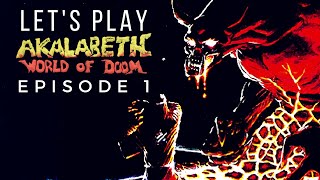 Let's Play Akalabeth: World of Doom! Hardest Difficulty - Episode 1 [Hunting for the Amulet]