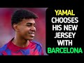 Following in Messi's footsteps... Yamal chooses his new jersey with Barcelona / lamine yamal jersey