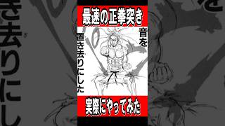 【実践】感謝の正拳突き、実際の速さ！ #ハンターハンター #感謝の正拳突き #空手