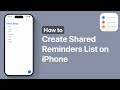 How to Create Shared Reminders Lists on iPhone | Collaborate on Reminders