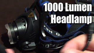 1000 Lumens Zoomable LED Headlamp Review