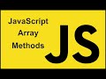Introduction - JavaScript Array Methods