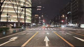 【車載動画】 雪の降る京都 - 御池通〜川端通〜367花園橋 / Kyoto Japan Drive / ADHD DRIVE / 4K 60fps / iPhone / 240321