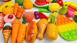 Oddly Satisfying Video-How to Cutting New Wooden Fruits and Vegetables ASMR - Cutting Plastic fruits