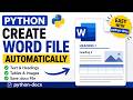 Python-docx Tutorial for Automated Reports