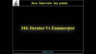 344. Java Collections - Iterator Vs Enumerator Interface