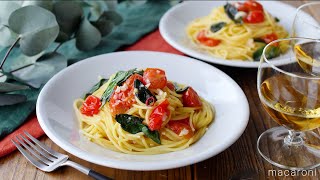 [Peperoncino with cherry tomatoes] One frying pan! Condensed umami ♪ ｜ macaroni