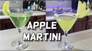 ¿Cómo Preparar el APPLE MARTINI o APPLETINI?  🍸🍏 | 2 RECETAS FÁCILES