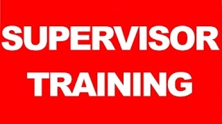 Supervisor Training Course Topics in PowerPoint, DVD, Video, Online