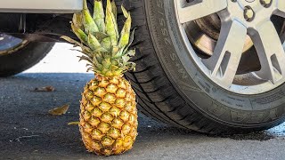 Crushing Crunchy & Soft Things By Car ! EXPERIMENT:Car VS Pineapple