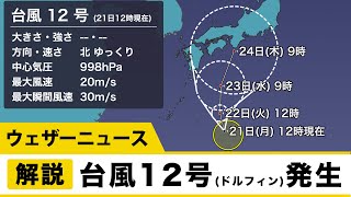 台風12号(ドルフィン)発生