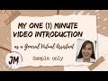 One Minute Video Introduction (General Virtual Assistant) - JM Orleans