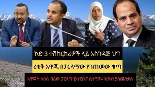 ኮድ 3 ተሽከርከሪዎች ላይ አስገዳጅ ህግ#ጠንካራ ትችት የገጠመው የንብረትታክስ ረቂቅ#የኢትዮጵያና ሶማሊያን እንቅስቃሴ እየተከታተልኩ ነው#mestawet