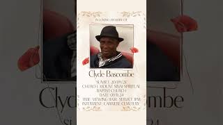 Clyde Bascombe Funeral Announcement