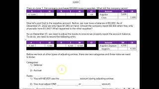 Intro to Adjusting Entries