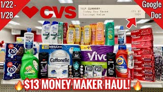 CVS Free \u0026 Cheap Couponing Deals \u0026 Haul | 1/22 - 1/28 | $13 Money Maker Haul!| Newbie Friendly Deals