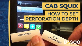 How to set perforation cutting depth on the cab SQUIX printer