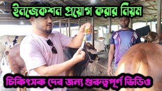 ইনজেকশন প্রয়োগ করার সঠিক নিয়ম | চিকিৎসক দের জন্য গুরুত্বপূর্ণ ভিডিও | Animal Health carekb