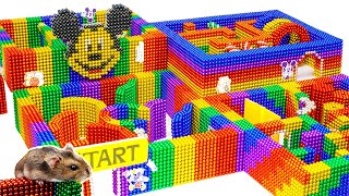 DIY - Build Amazing Mickey Maze For Hamster Pet From Magnetic Balls (Satisfying) - Magnet Balls
