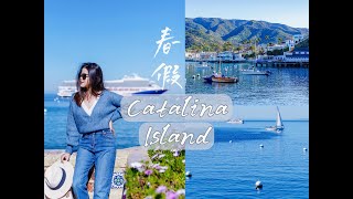 春假卡塔琳娜岛Vlog｜洛杉矶的后花园Catalina Island｜清澈的海水｜潜水艇之旅太赞了｜好吃的冰淇淋店｜高尔夫球车太颠了哈哈哈