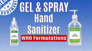 How To Make Your Own Hand Sanitizer at Home Gel Formulation \u0026 Alcohol Spray Sanitizer