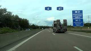 🇩🇪 A6 + A61: Autobahnring Mannheim-Ludwigshafen ↺ (3.5x)