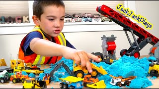 Matchbox and Tonka Toy Trucks! | Digging for Real Sapphires! | JackJackPlays