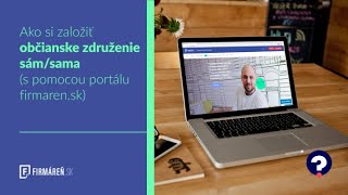 Založenie občianskeho združenia sám/sama - cez portal firmaren.sk